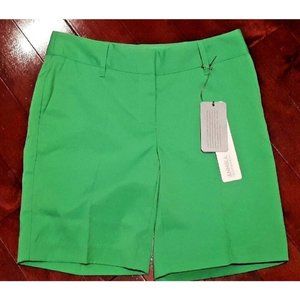 ANNIKA Cutter & Buck DRYTEC Golf Bermudas SHORTS Breathable GREEN ( 0  )